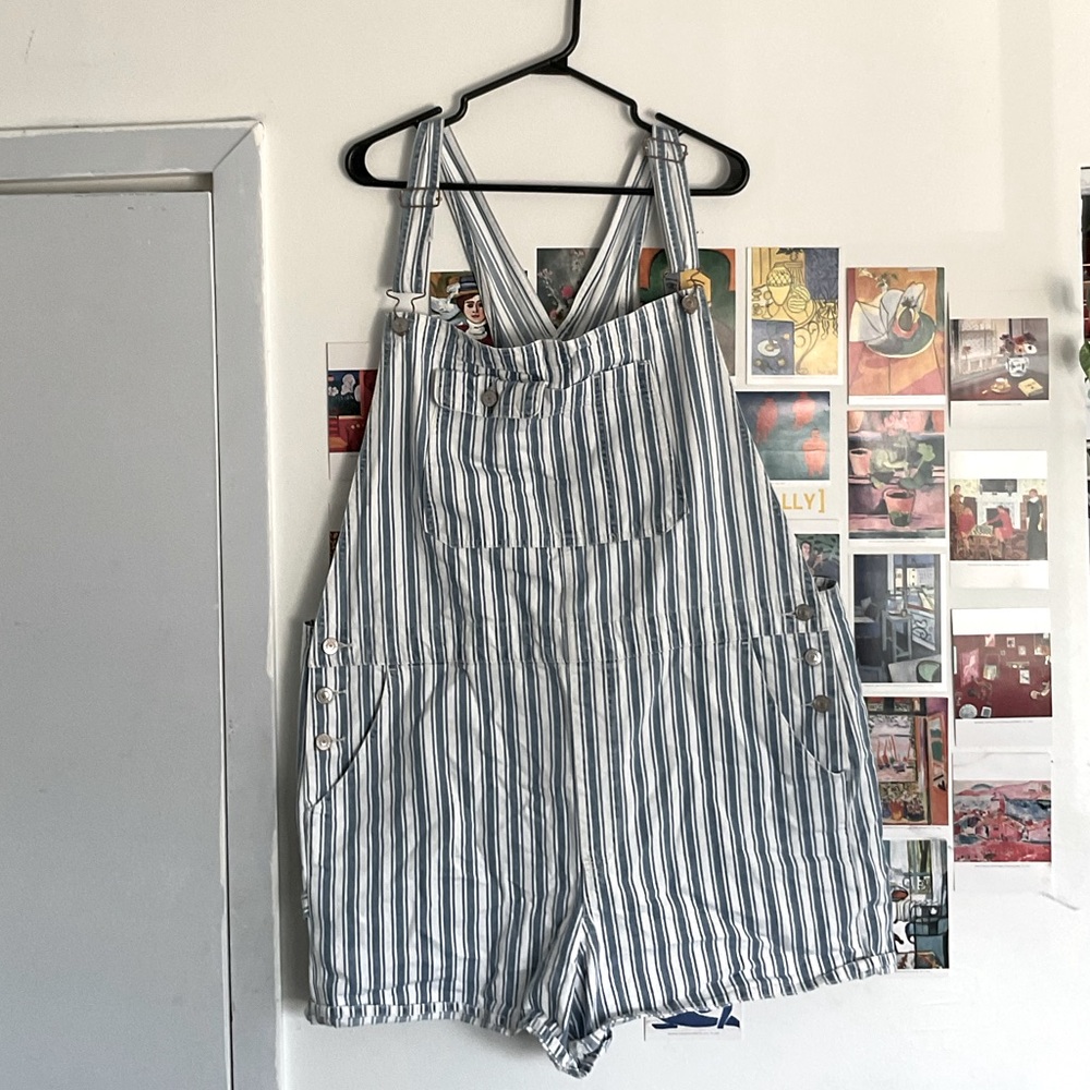 Striped Overalls